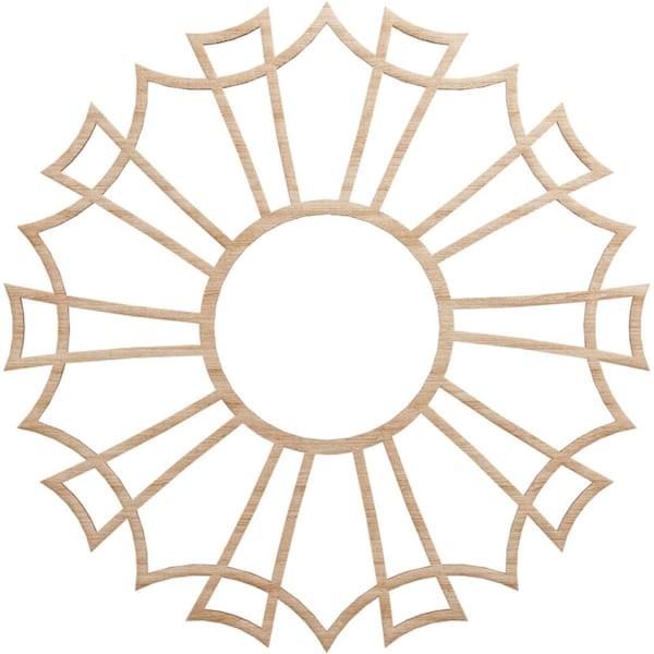 Ekena Millwork Augustus Wood Fretwork Pierced Ceiling Medallion, Alder, 22"OD x 7 3/4"ID x 3/8"T CMWP22X22X0375AUAL - main